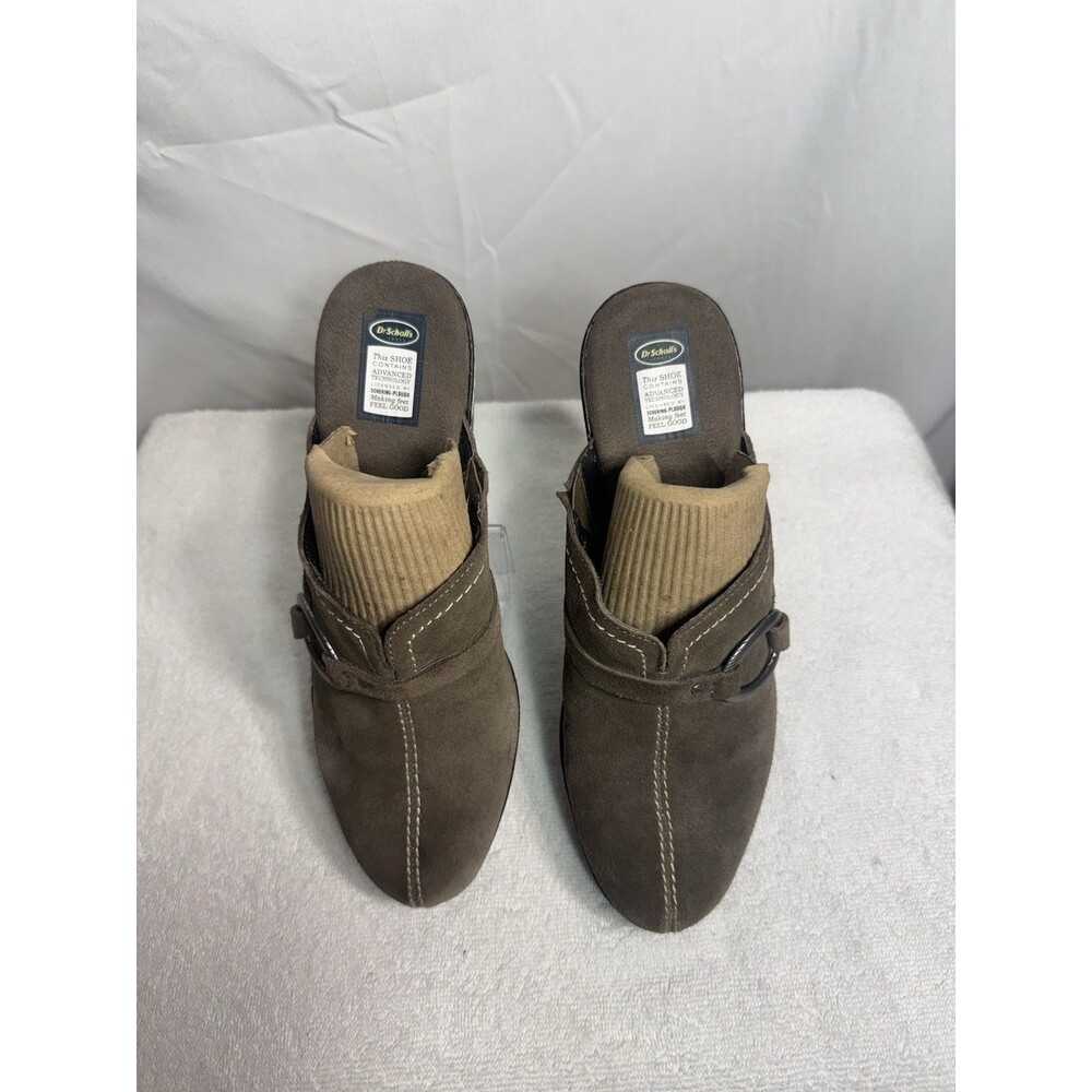 Dr. Scholls Womens Brown Burner Suede Slip-On Mules Slides #53538250 Sz 10M